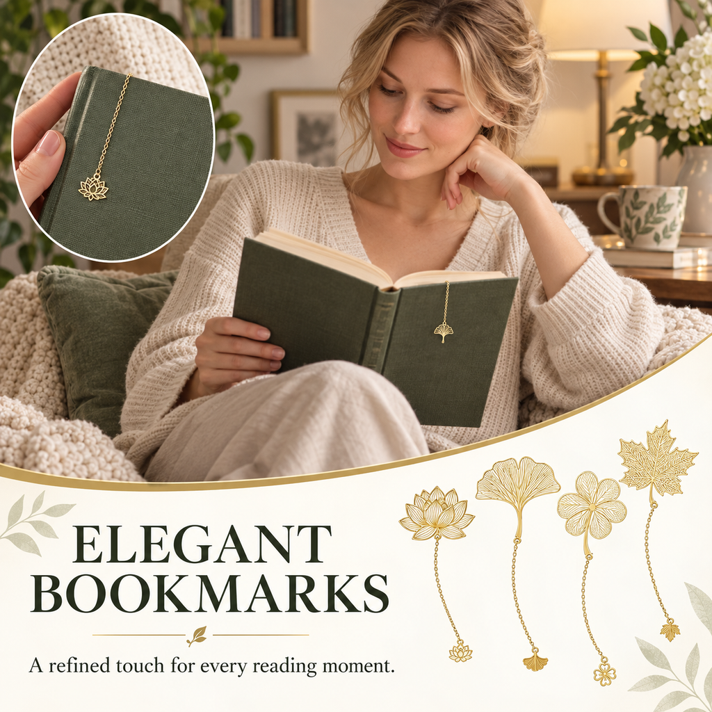 4 Pack Floral Chain Bookmarks