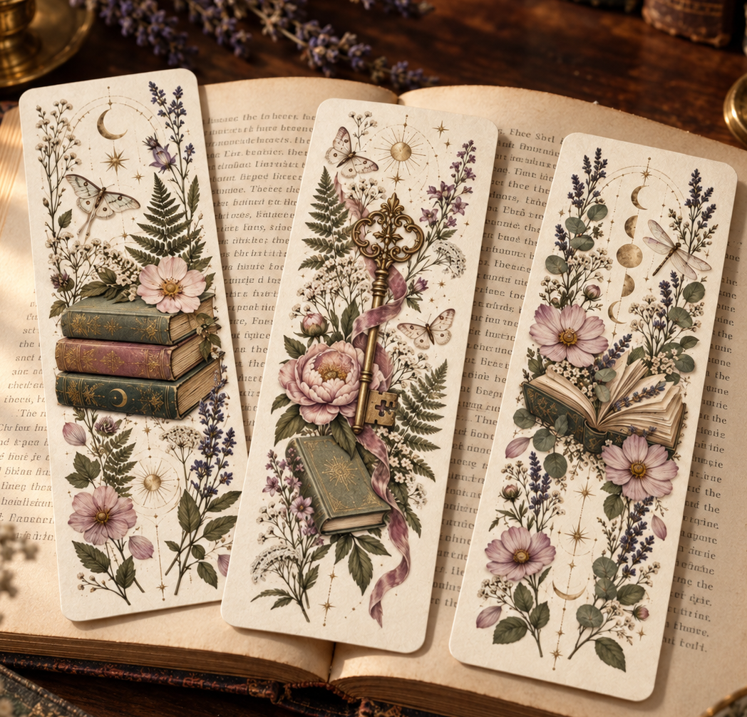 Floral Bookmark Set – 3 Pack